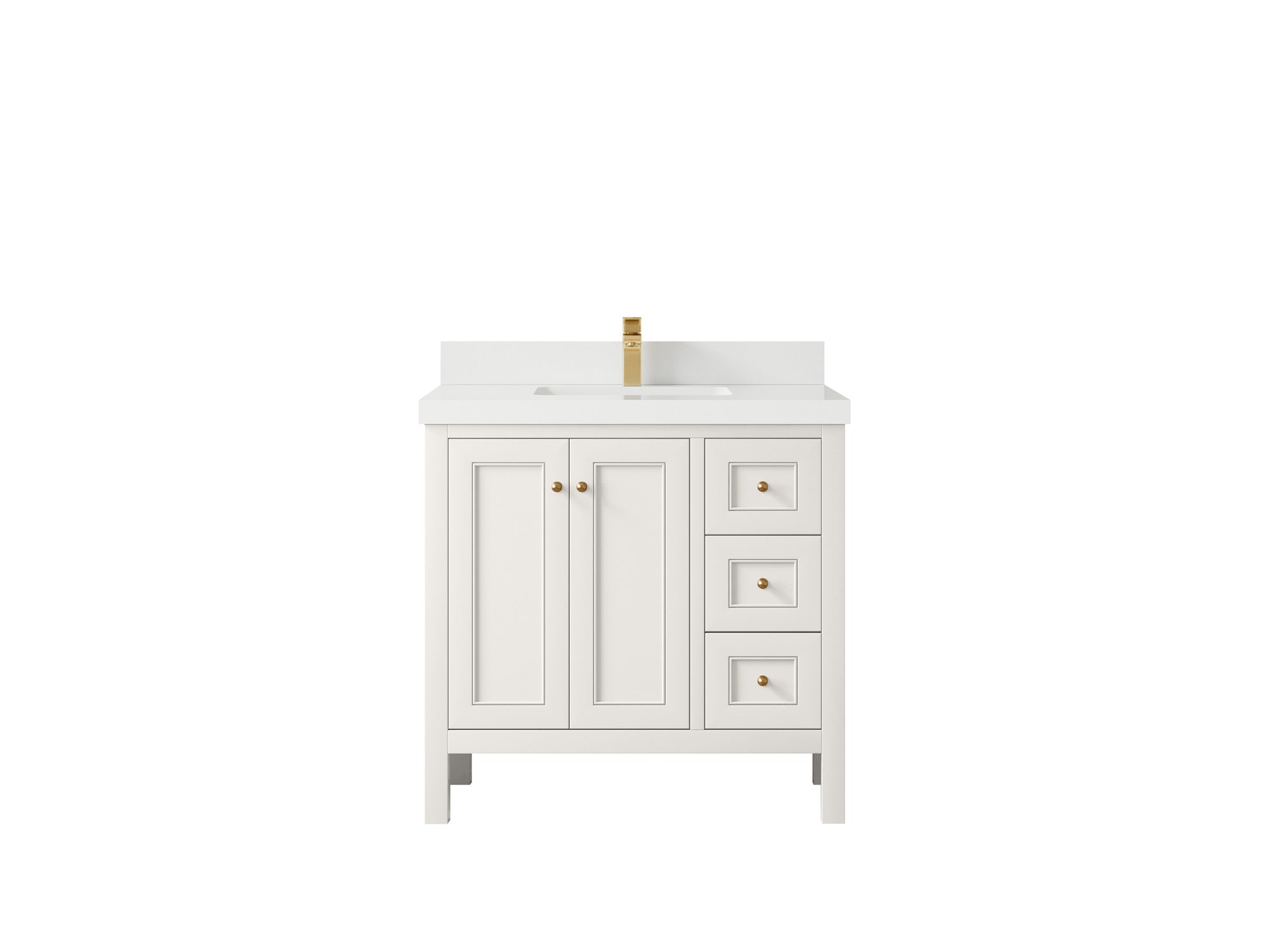Nashville 36 in. W x 22 in. D Center Sink Bathroom Vanity - Willow Bath and Vanity
