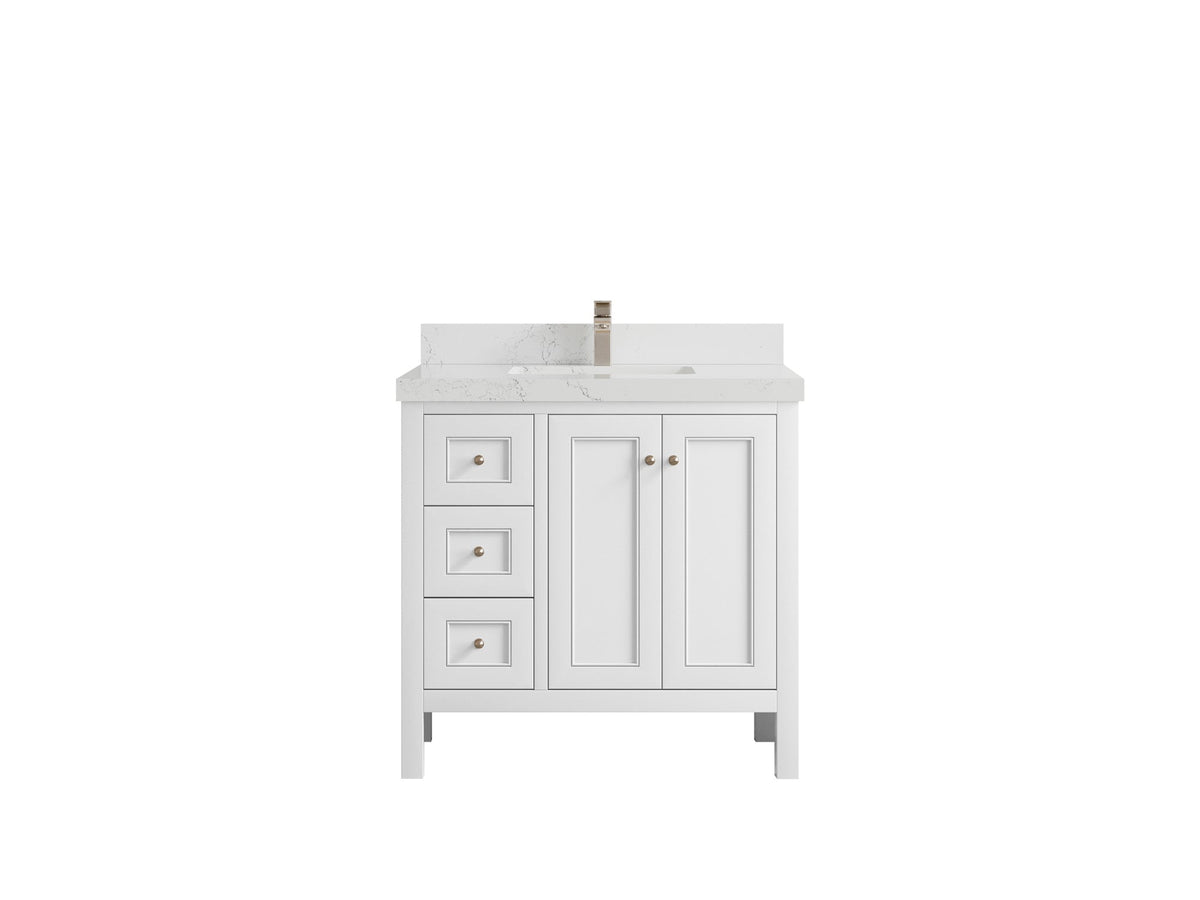 Nashville 36 in. W x 22 in. D Center Sink Bathroom Vanity - Willow Bath and Vanity