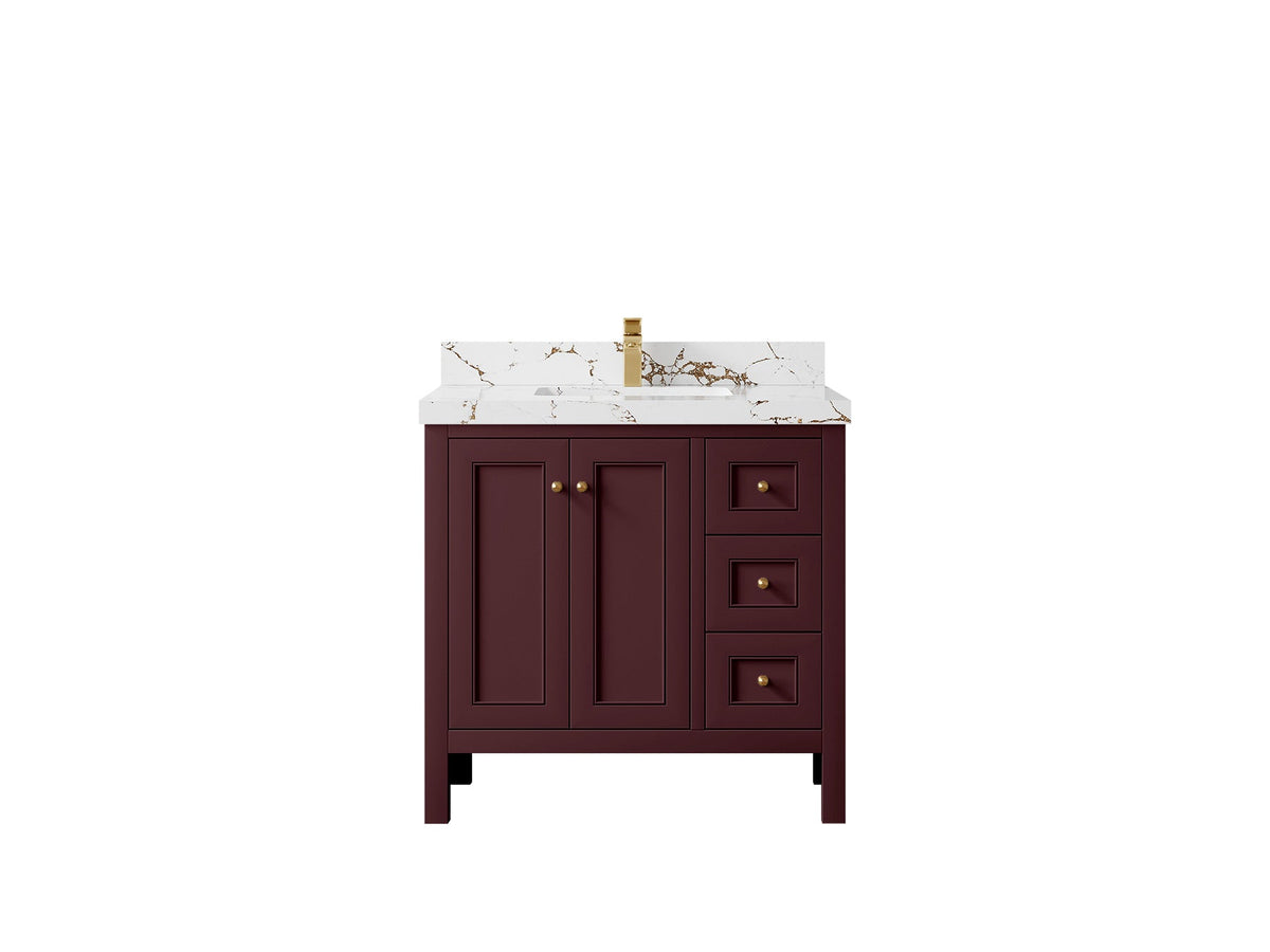 Nashville 36 in. W x 22 in. D Center Sink Bathroom Vanity - Willow Bath and Vanity