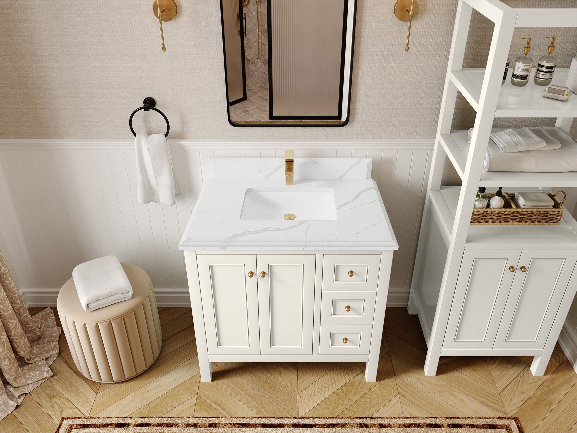 Nashville 36 in. W x 22 in. D Center Sink Bathroom Vanity - Willow Bath and Vanity