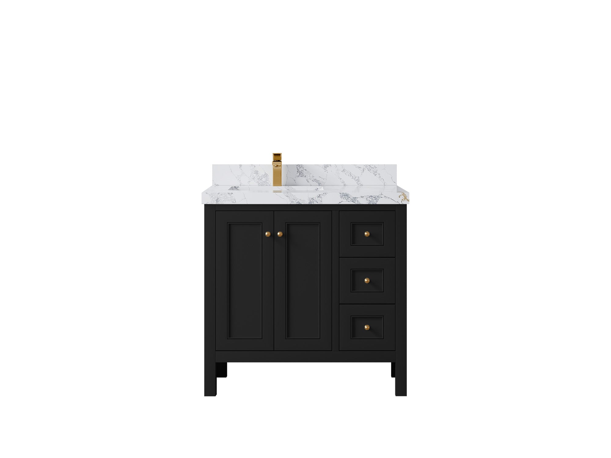 Nashville 36 in. W x 22 in. D Left Offset Sink Bathroom Vanity - Willow Bath and Vanity