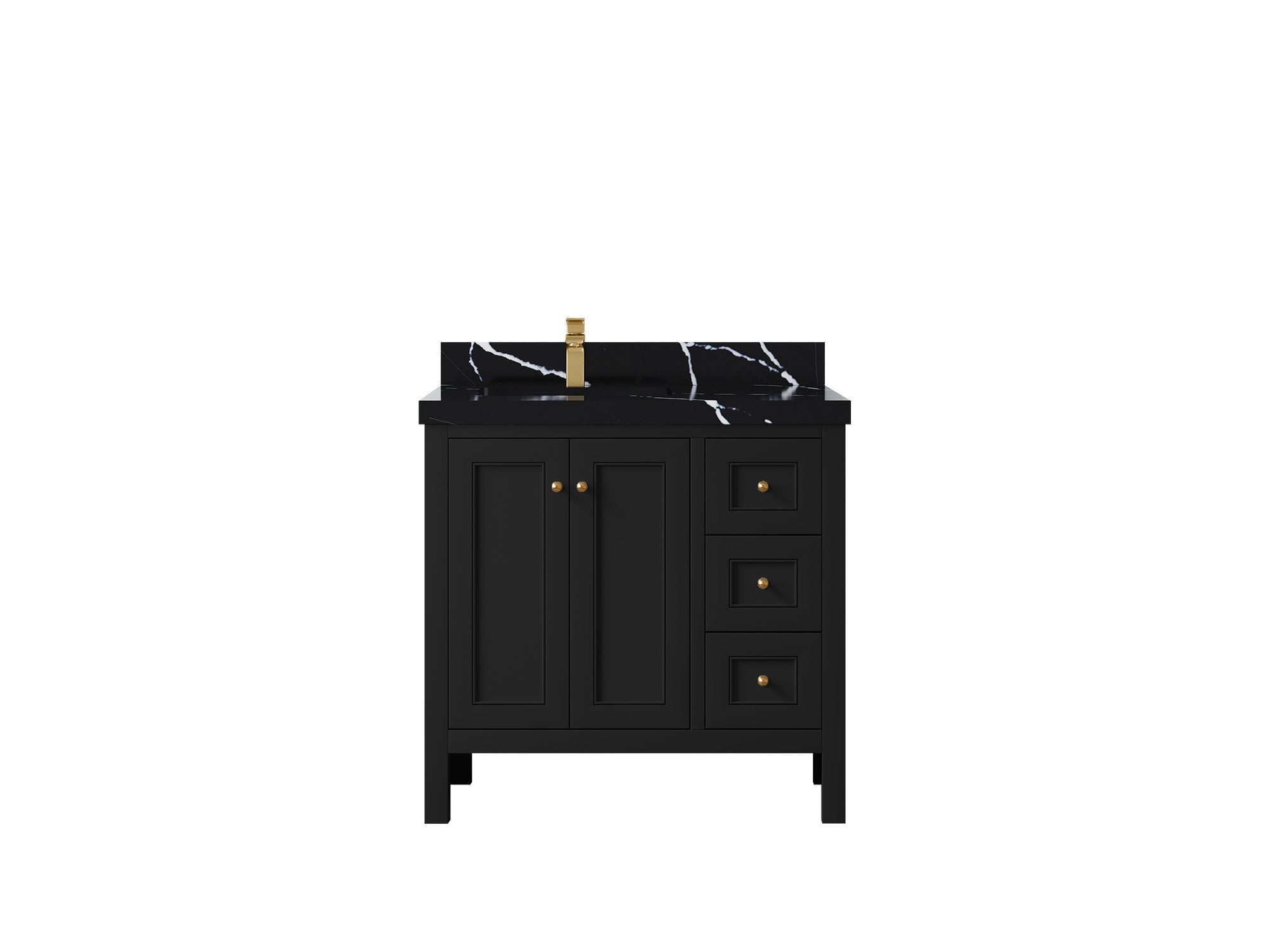 Nashville 36 in. W x 22 in. D Left Offset Sink Bathroom Vanity - Willow Bath and Vanity