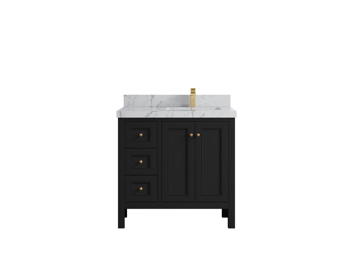Nashville 36 in. W x 22 in. D Right Offset Sink Bathroom Vanity - Willow Bath and Vanity