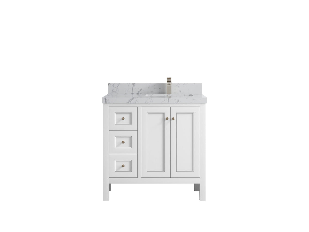 Nashville 36 in. W x 22 in. D Right Offset Sink Bathroom Vanity - Willow Bath and Vanity