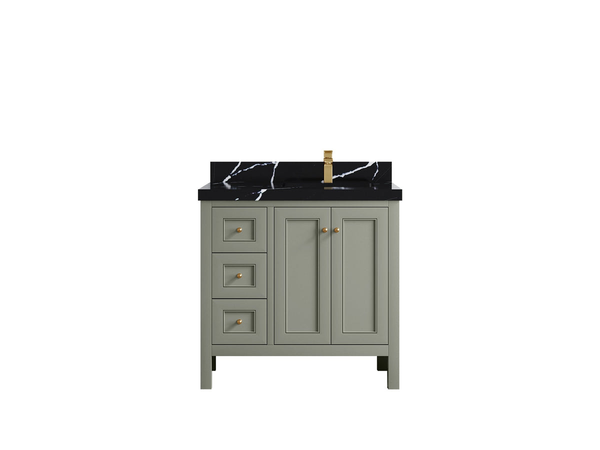 Nashville 36 in. W x 22 in. D Right Offset Sink Bathroom Vanity - Willow Bath and Vanity