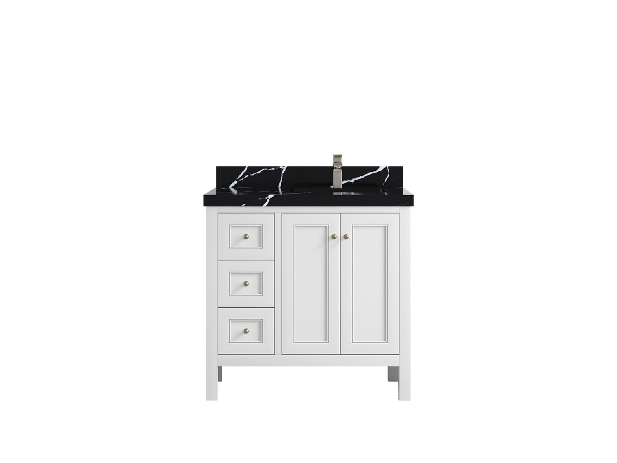 Nashville 36 in. W x 22 in. D Right Offset Sink Bathroom Vanity - Willow Bath and Vanity