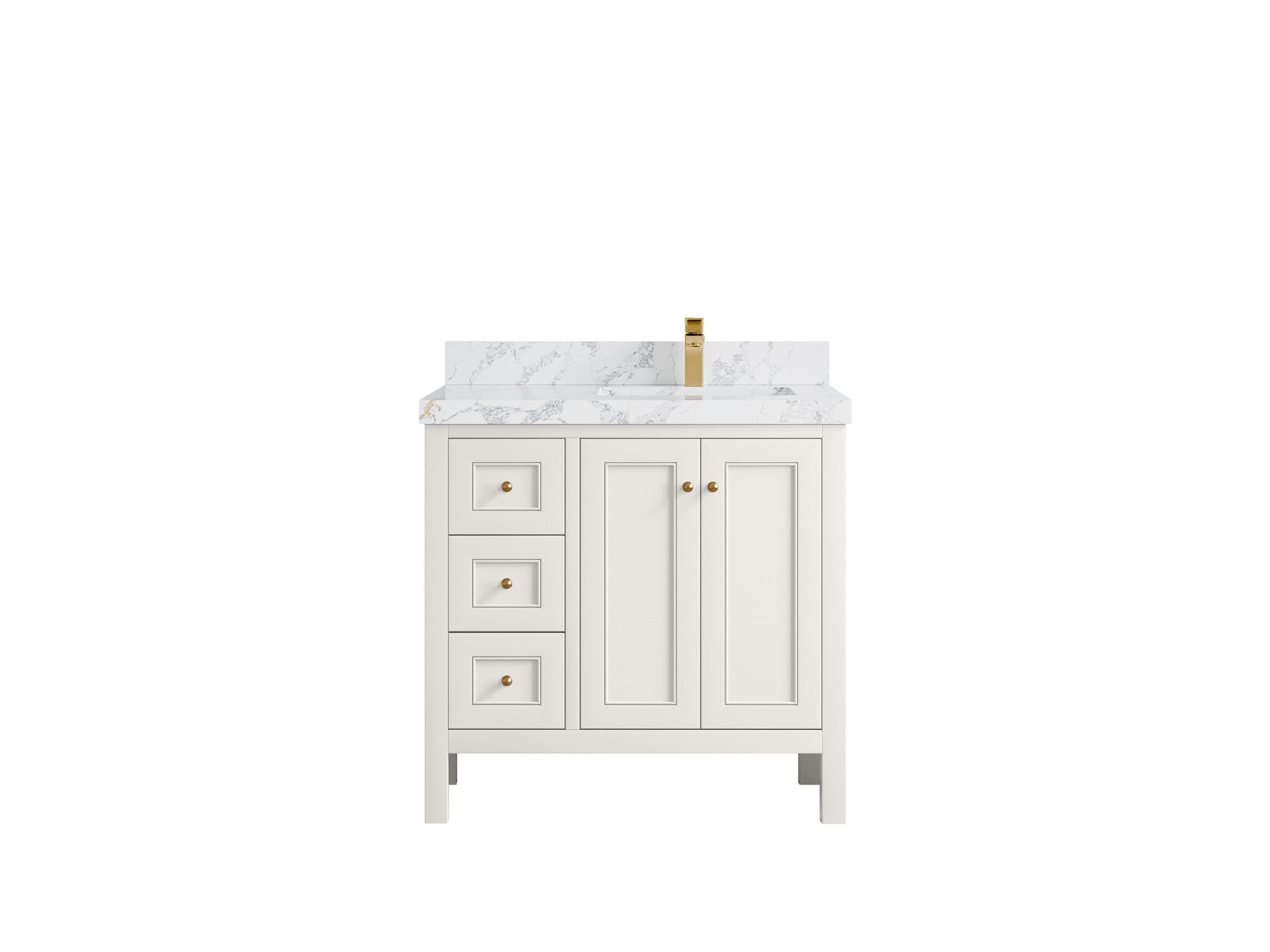 Nashville 36 in. W x 22 in. D Right Offset Sink Bathroom Vanity - Willow Bath and Vanity
