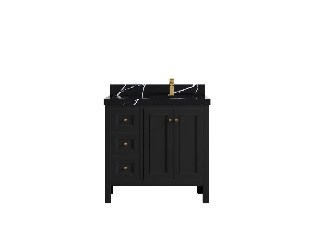 Nashville 36 in. W x 22 in. D Right Offset Sink Bathroom Vanity - Willow Bath and Vanity