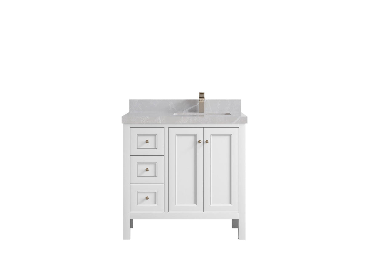 Nashville 36 in. W x 22 in. D Right Offset Sink Bathroom Vanity - Willow Bath and Vanity