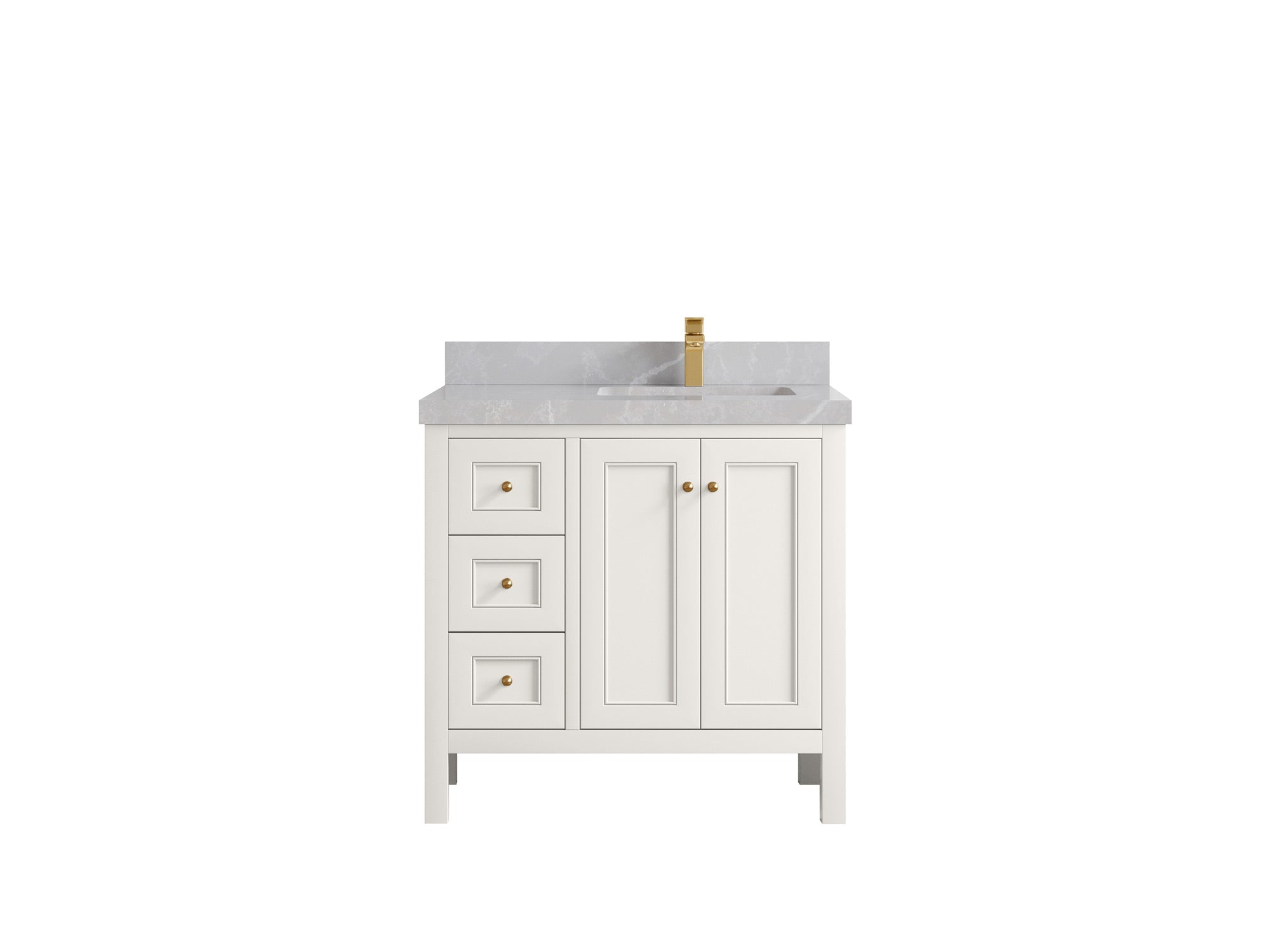 Nashville 36 in. W x 22 in. D Right Offset Sink Bathroom Vanity - Willow Bath and Vanity