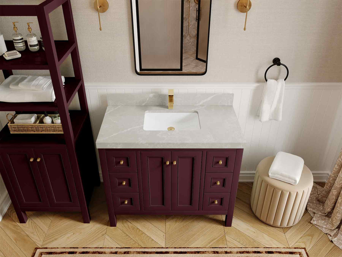 Nashville 42 in. W x 22 in. D Single Sink Bathroom Vanity - Willow Bath and Vanity