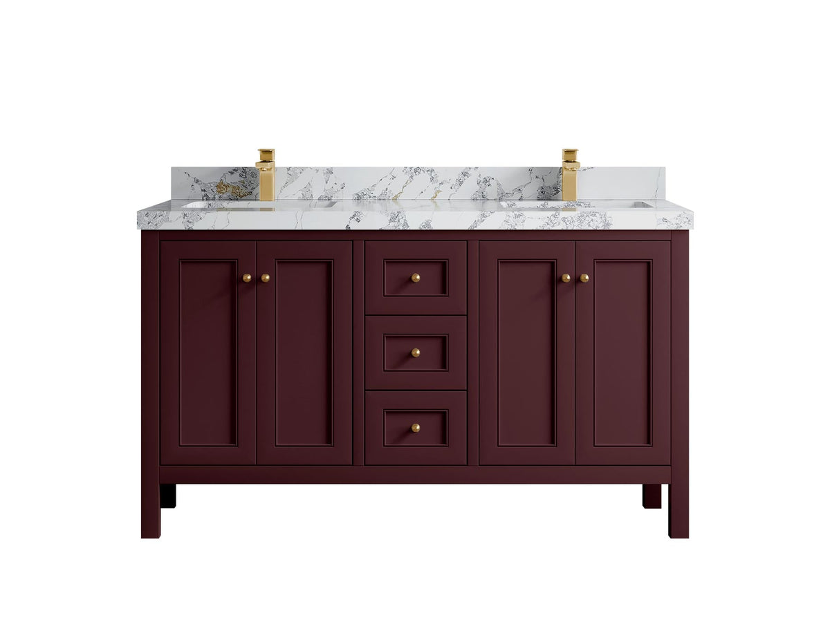 Nashville 60 in. W x 22 in. D Double Sink Bathroom Vanity - Willow Bath and Vanity