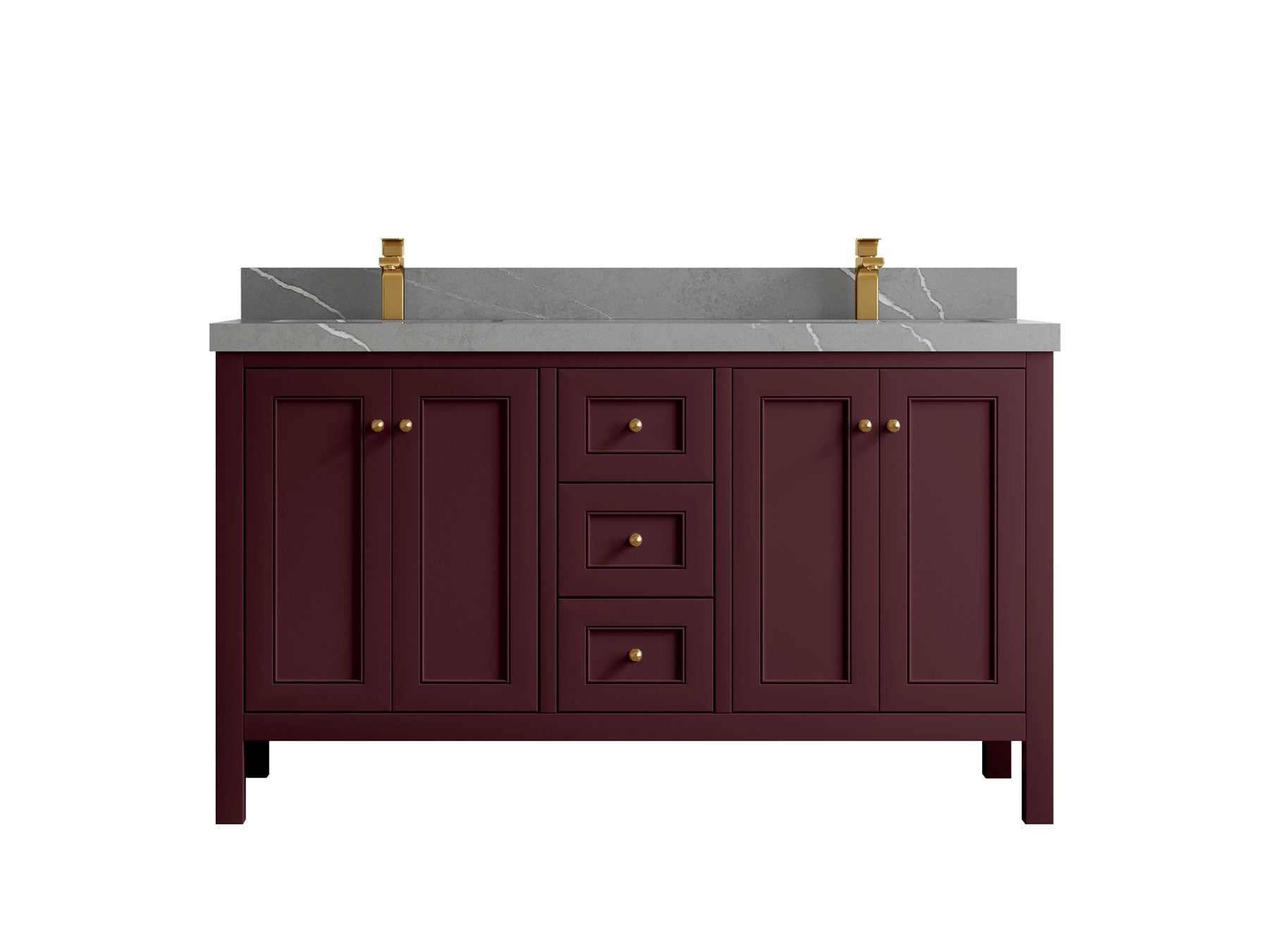 Nashville 60 in. W x 22 in. D Double Sink Bathroom Vanity - Willow Bath and Vanity