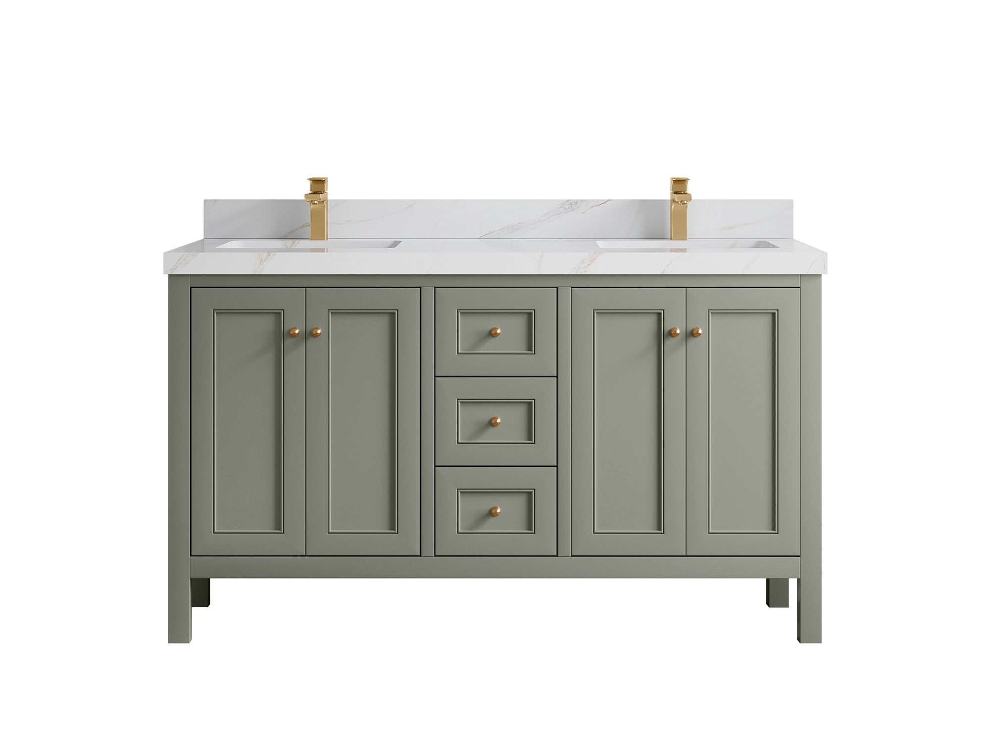 Nashville 60 in. W x 22 in. D Double Sink Bathroom Vanity - Willow Bath and Vanity