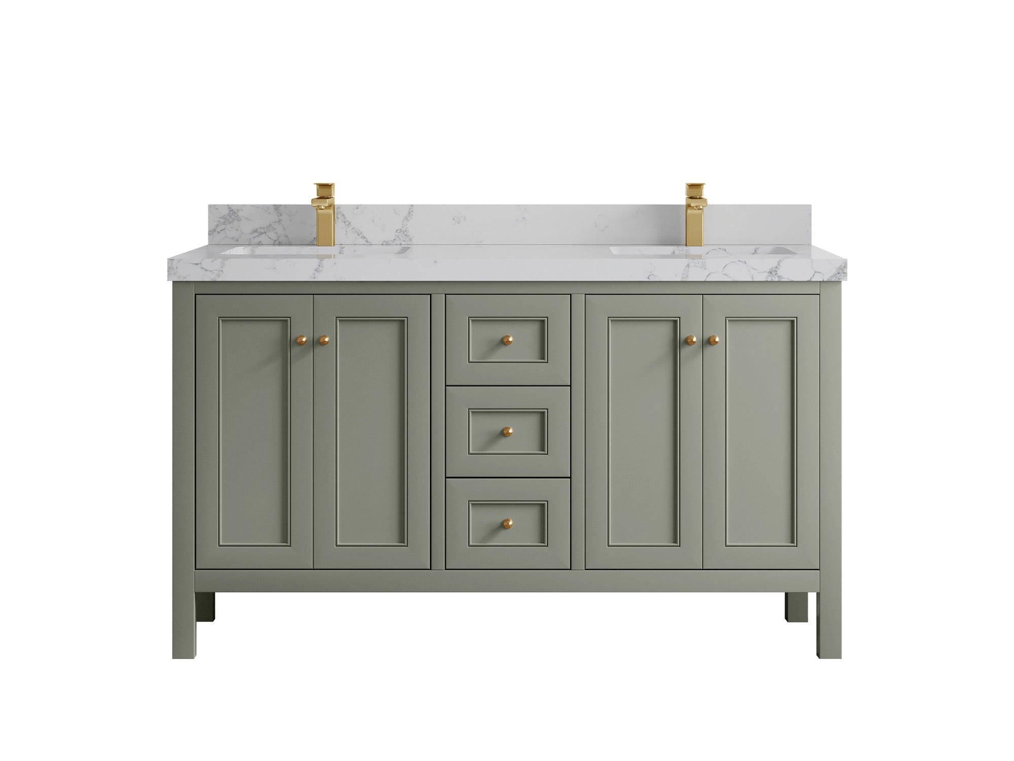 Nashville 60 in. W x 22 in. D Double Sink Bathroom Vanity - Willow Bath and Vanity