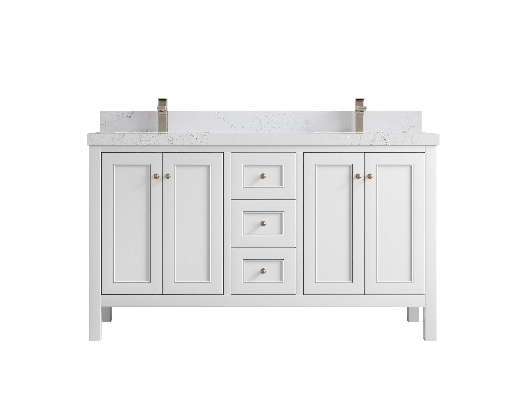 Nashville 60 in. W x 22 in. D Double Sink Bathroom Vanity - Willow Bath and Vanity
