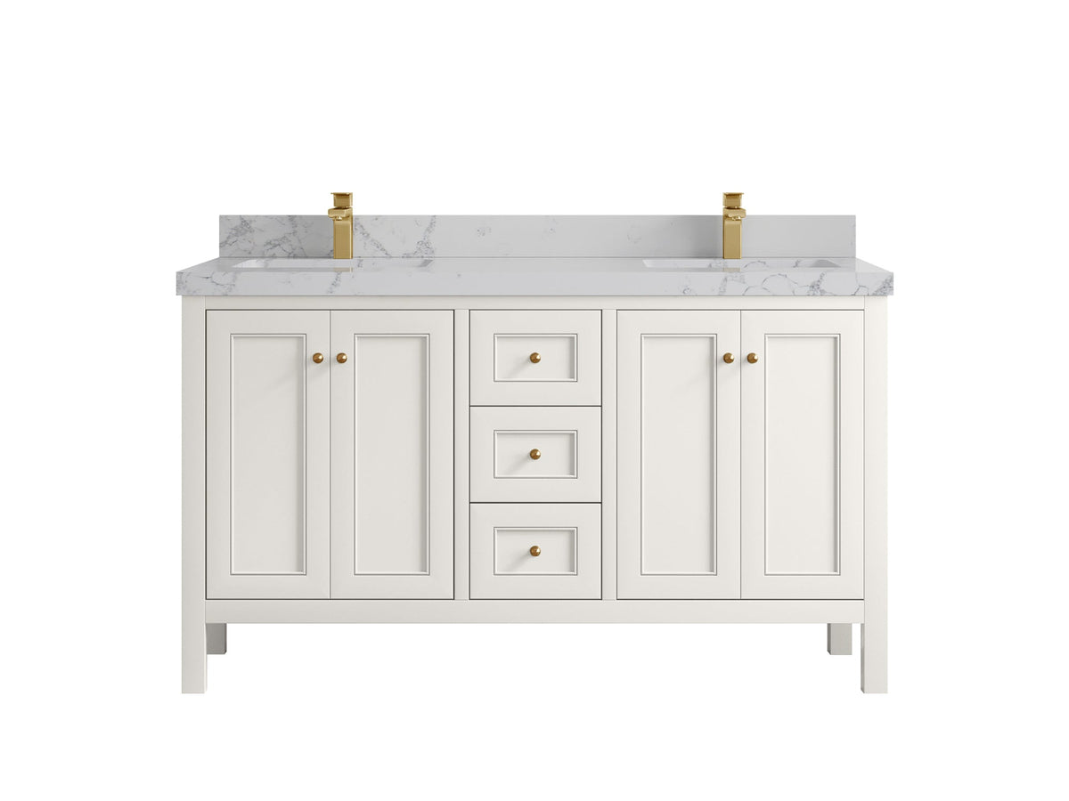 Nashville 60 in. W x 22 in. D Double Sink Bathroom Vanity - Willow Bath and Vanity