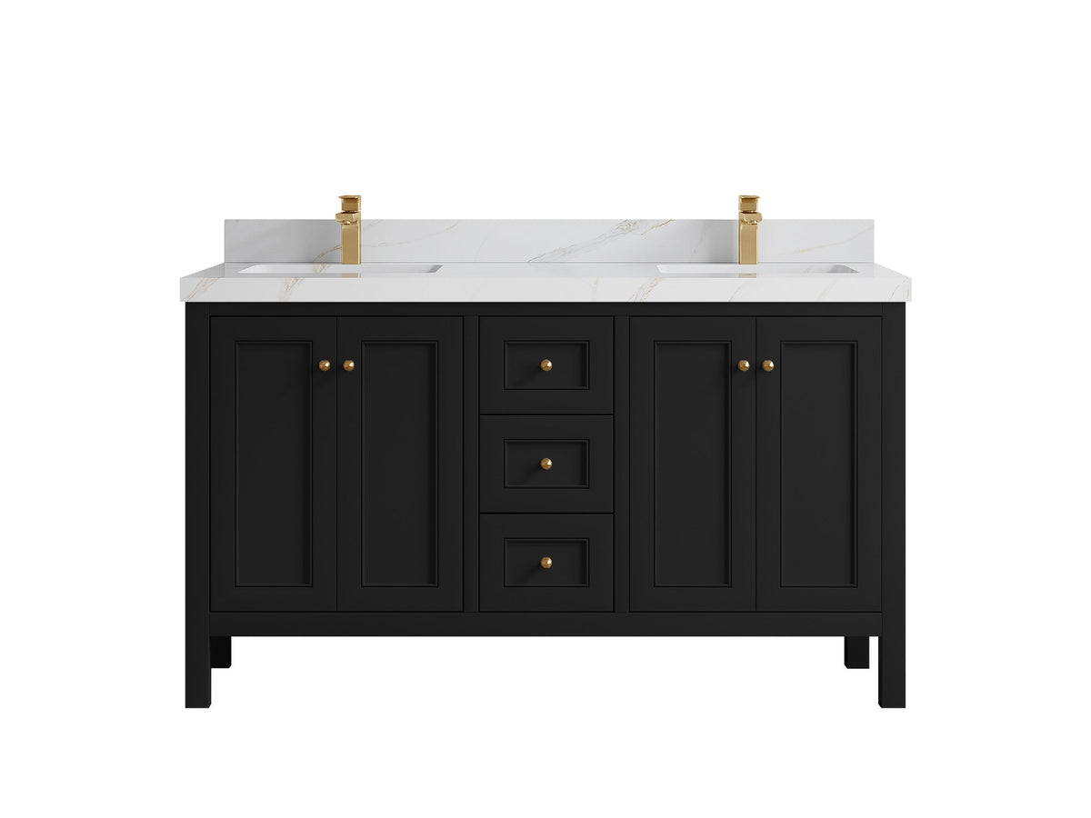 Nashville 60 in. W x 22 in. D Double Sink Bathroom Vanity - Willow Bath and Vanity