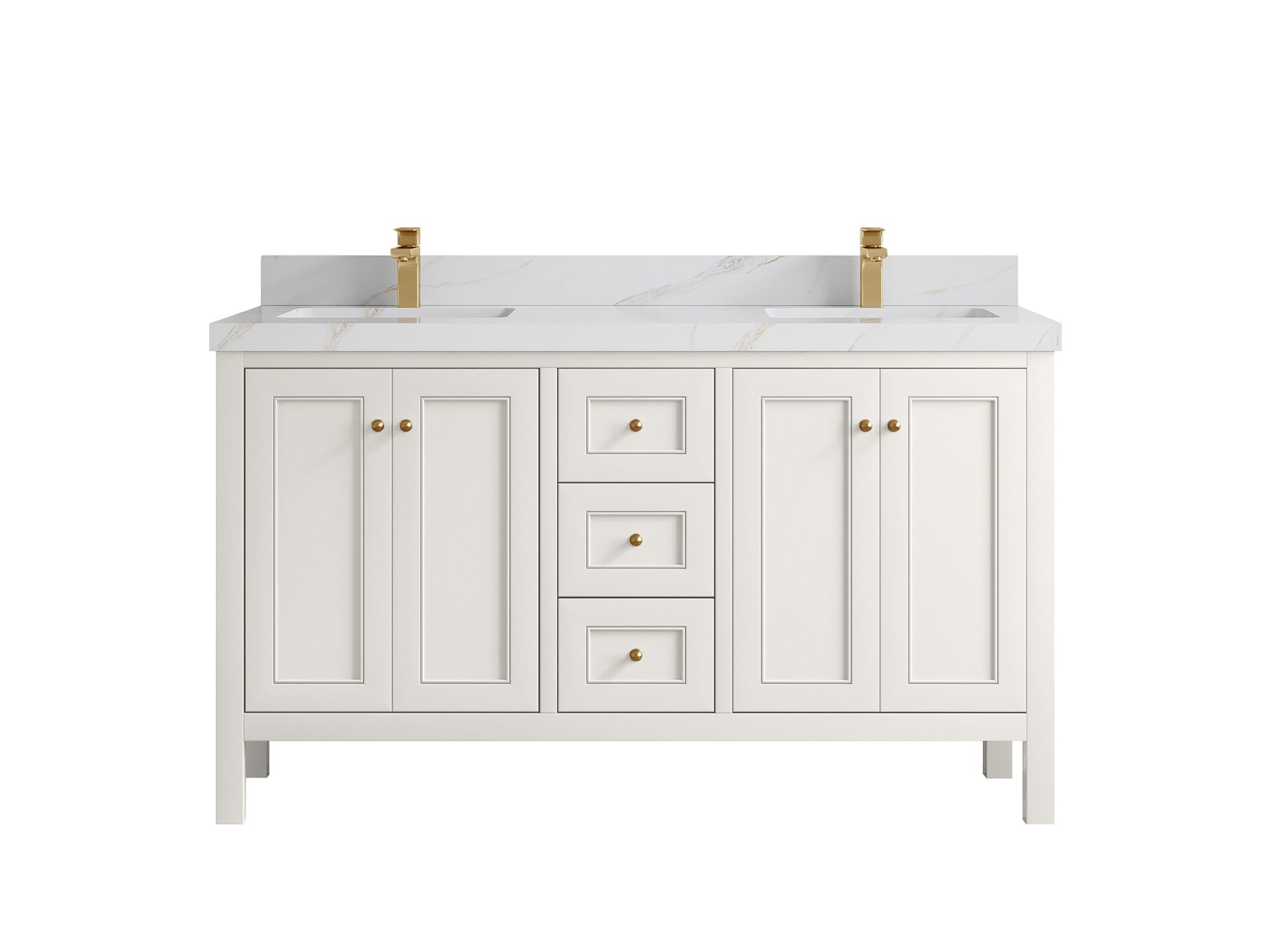 Nashville 60 in. W x 22 in. D Double Sink Bathroom Vanity - Willow Bath and Vanity
