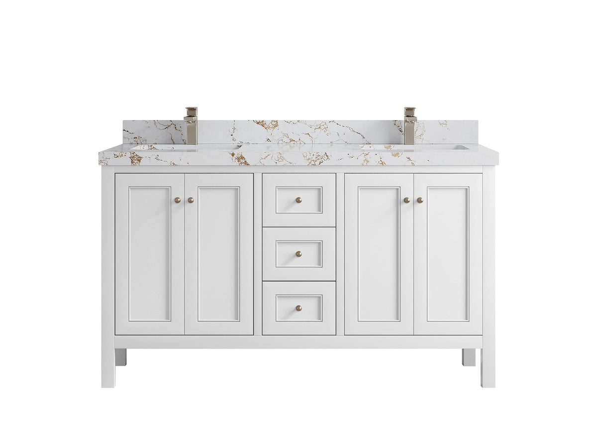 Nashville 60 in. W x 22 in. D Double Sink Bathroom Vanity - Willow Bath and Vanity