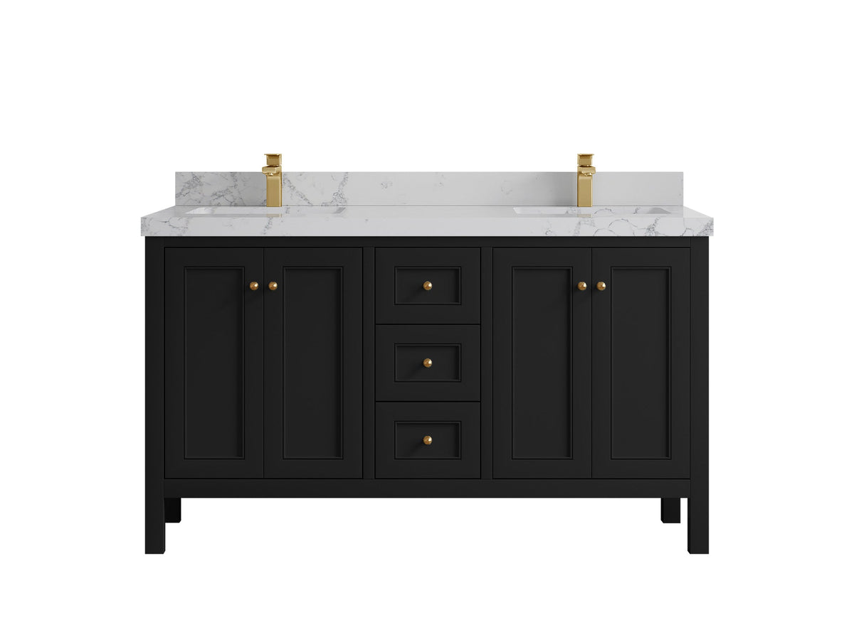 Nashville 60 in. W x 22 in. D Double Sink Bathroom Vanity - Willow Bath and Vanity