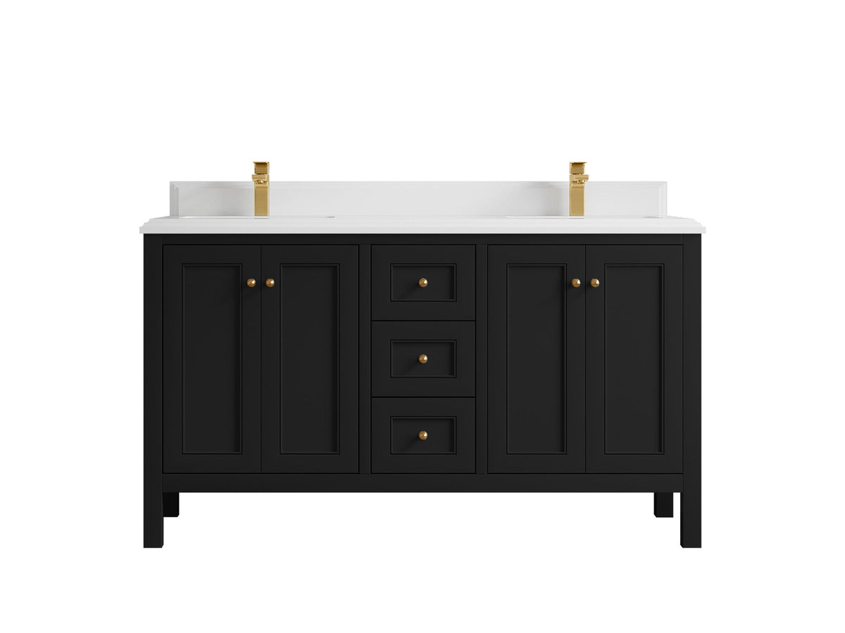 Nashville 60 in. W x 22 in. D Double Sink Bathroom Vanity - Willow Bath and Vanity
