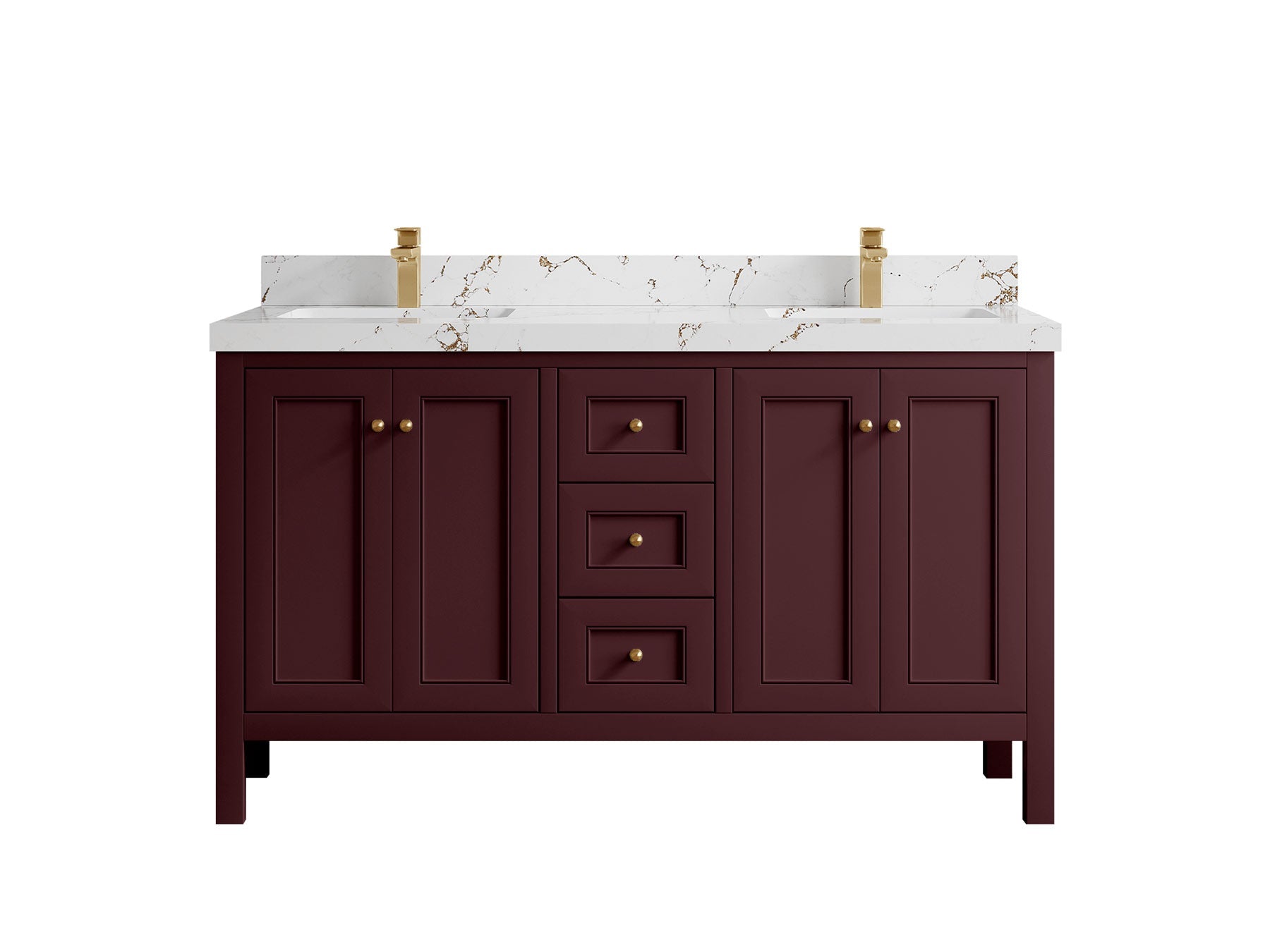 Nashville 60 in. W x 22 in. D Double Sink Bathroom Vanity - Willow Bath and Vanity