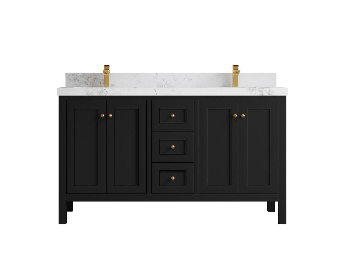 Nashville 60 in. W x 22 in. D Double Sink Bathroom Vanity - Willow Bath and Vanity