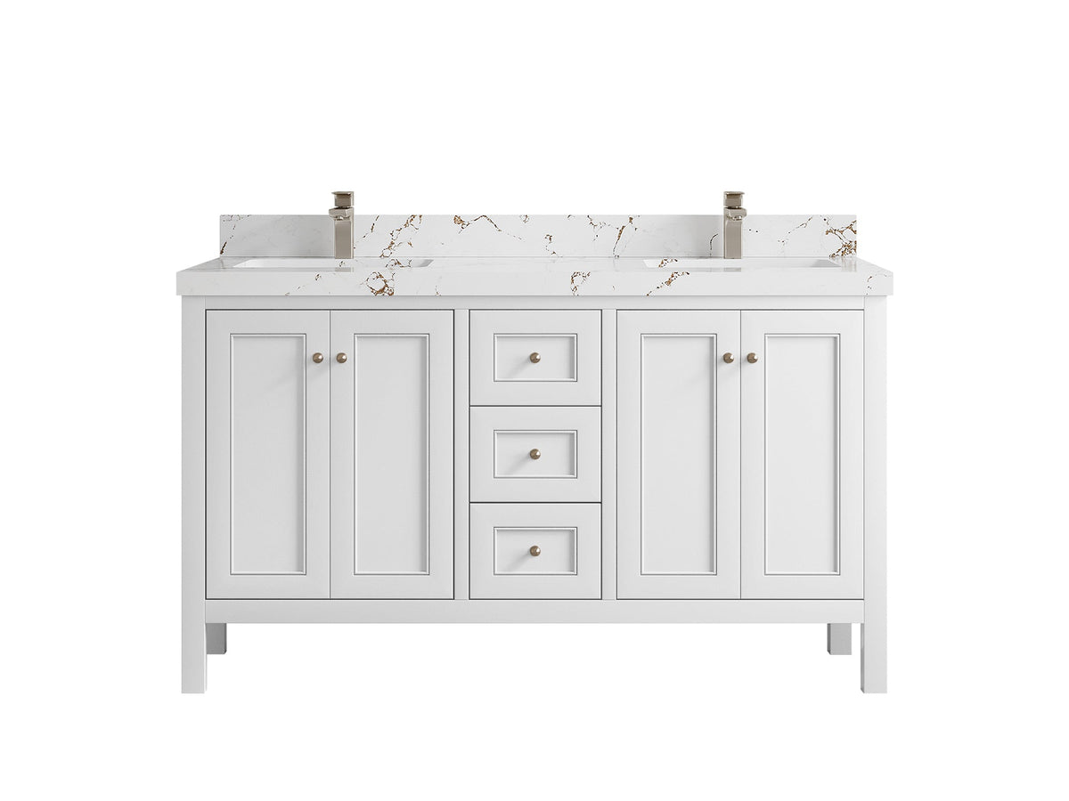 Nashville 60 in. W x 22 in. D Double Sink Bathroom Vanity - Willow Bath and Vanity