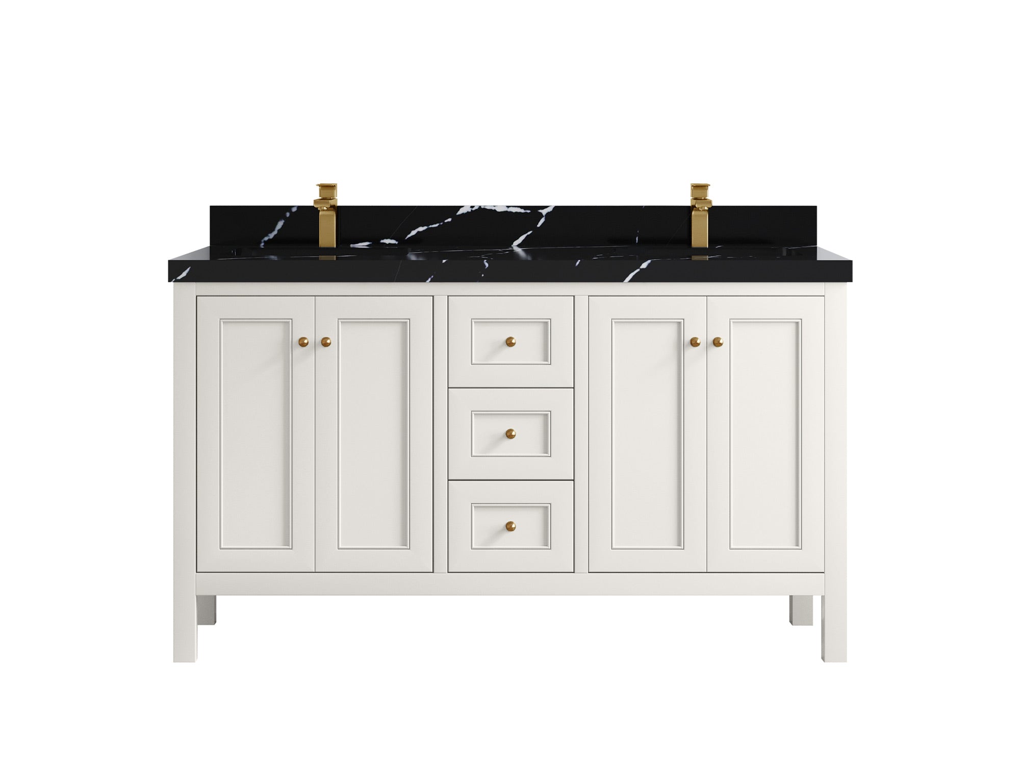 Nashville 60 in. W x 22 in. D Double Sink Bathroom Vanity - Willow Bath and Vanity