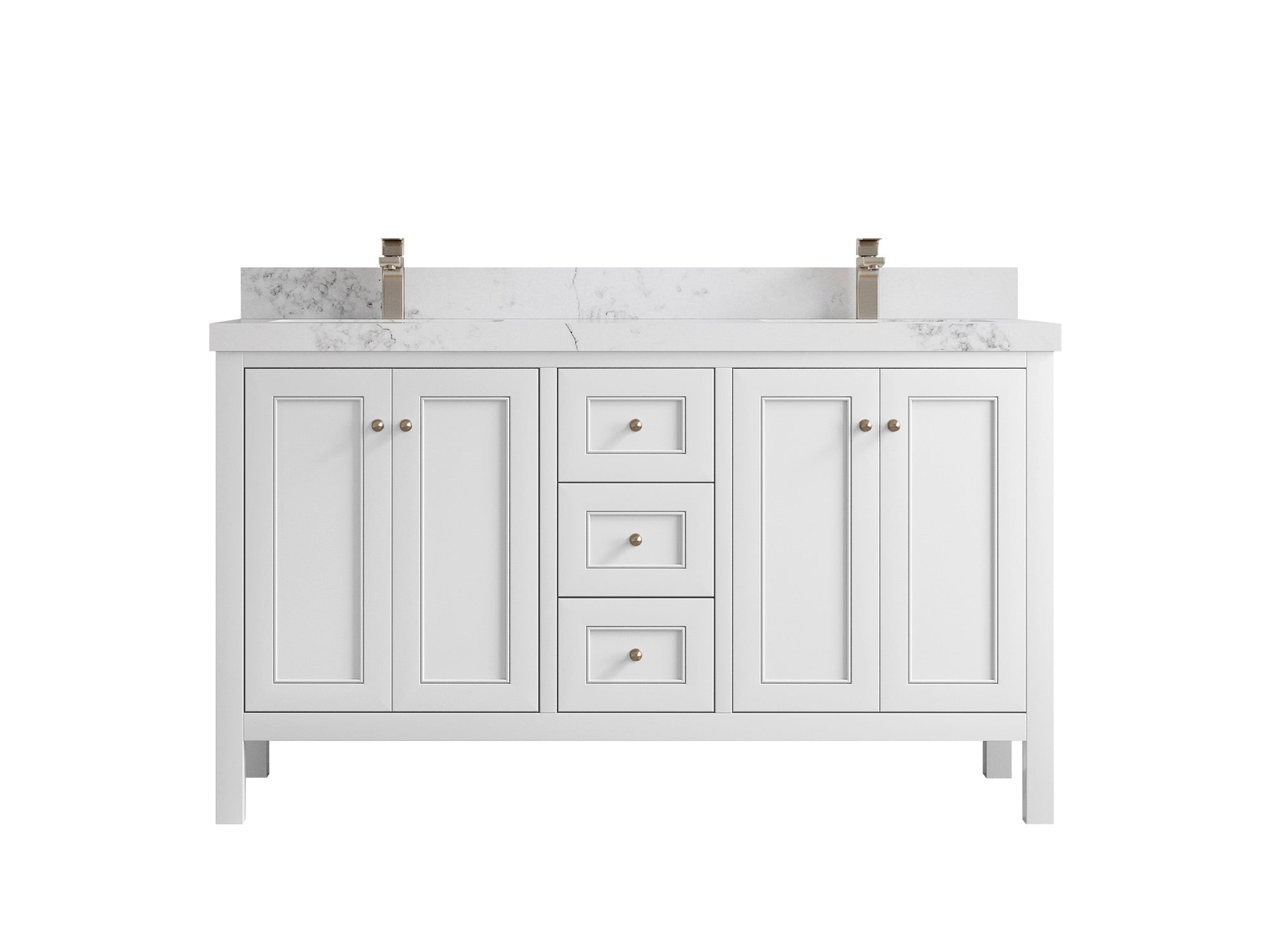Nashville 60 in. W x 22 in. D Double Sink Bathroom Vanity - Willow Bath and Vanity