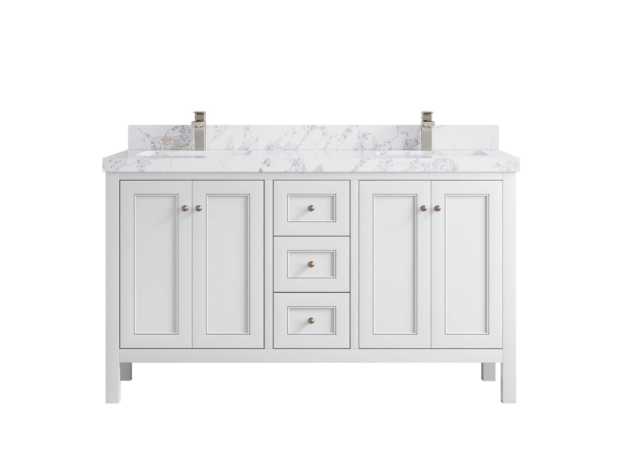 Nashville 60 in. W x 22 in. D Double Sink Bathroom Vanity - Willow Bath and Vanity