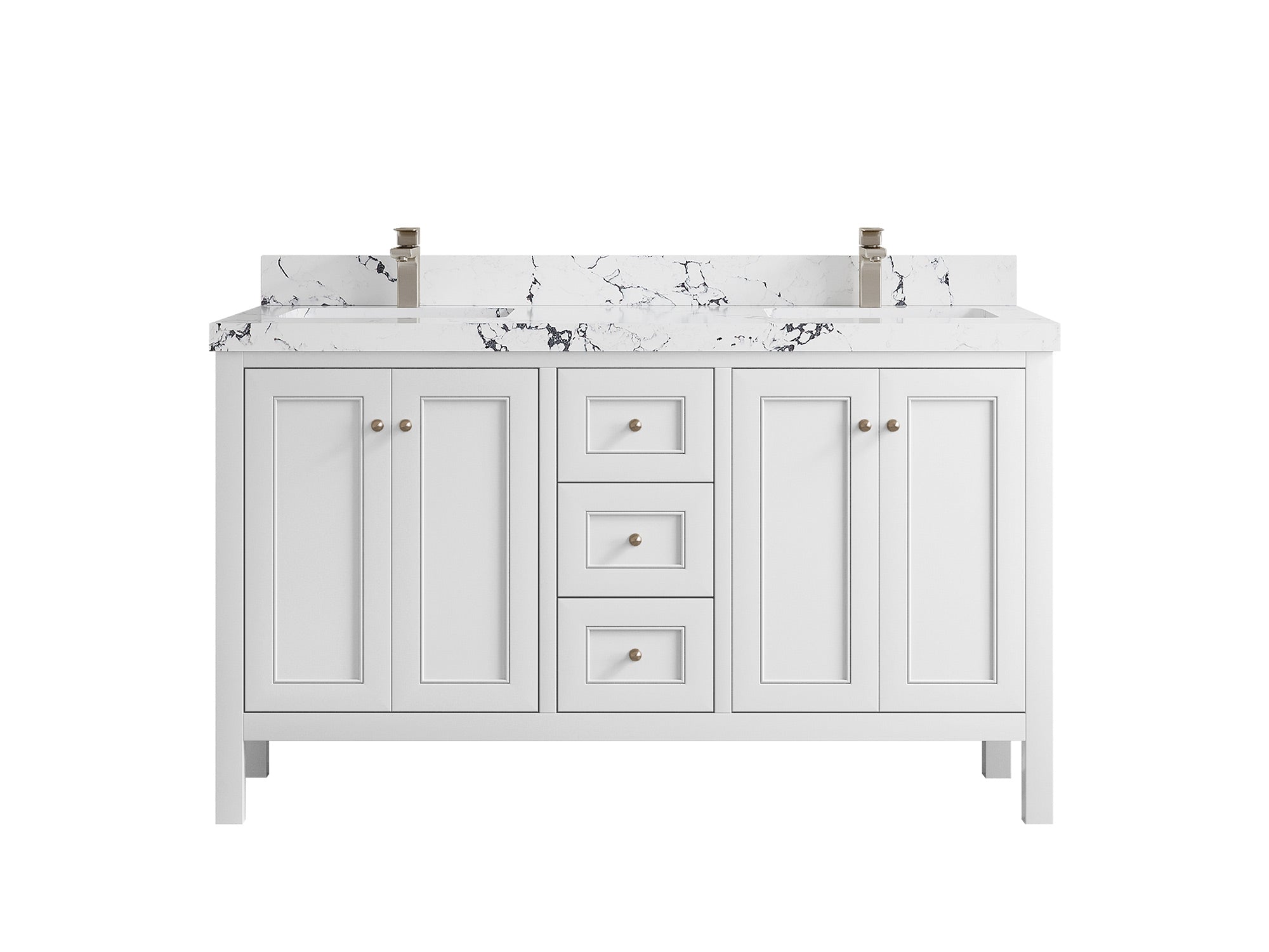 Nashville 60 in. W x 22 in. D Double Sink Bathroom Vanity - Willow Bath and Vanity