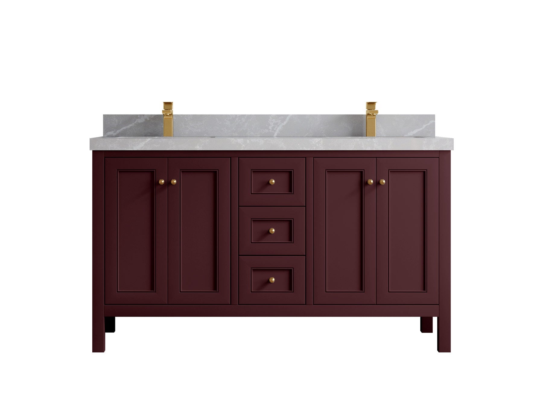 Nashville 60 in. W x 22 in. D Double Sink Bathroom Vanity - Willow Bath and Vanity