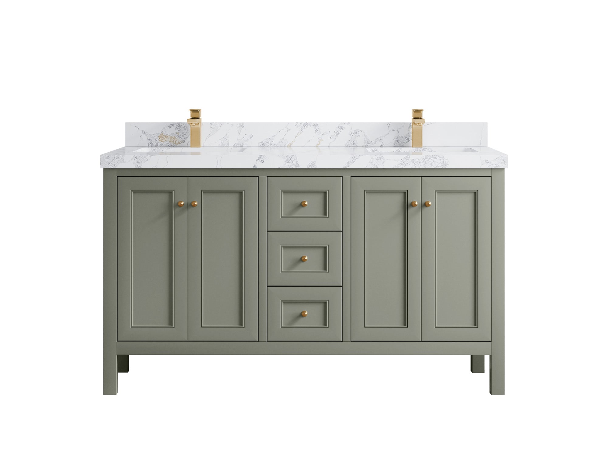 Nashville 60 in. W x 22 in. D Double Sink Bathroom Vanity - Willow Bath and Vanity
