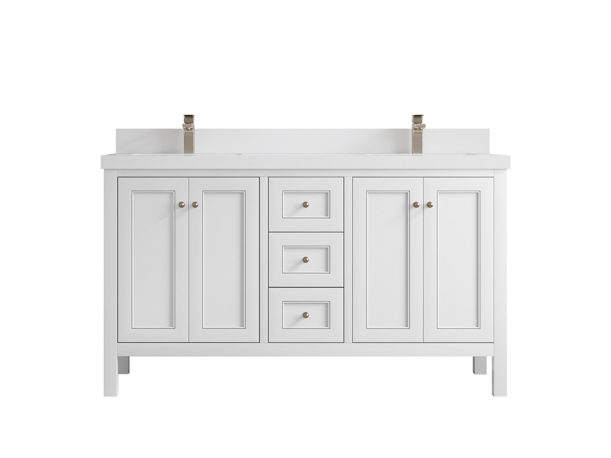 Nashville 60 in. W x 22 in. D Double Sink Bathroom Vanity - Willow Bath and Vanity