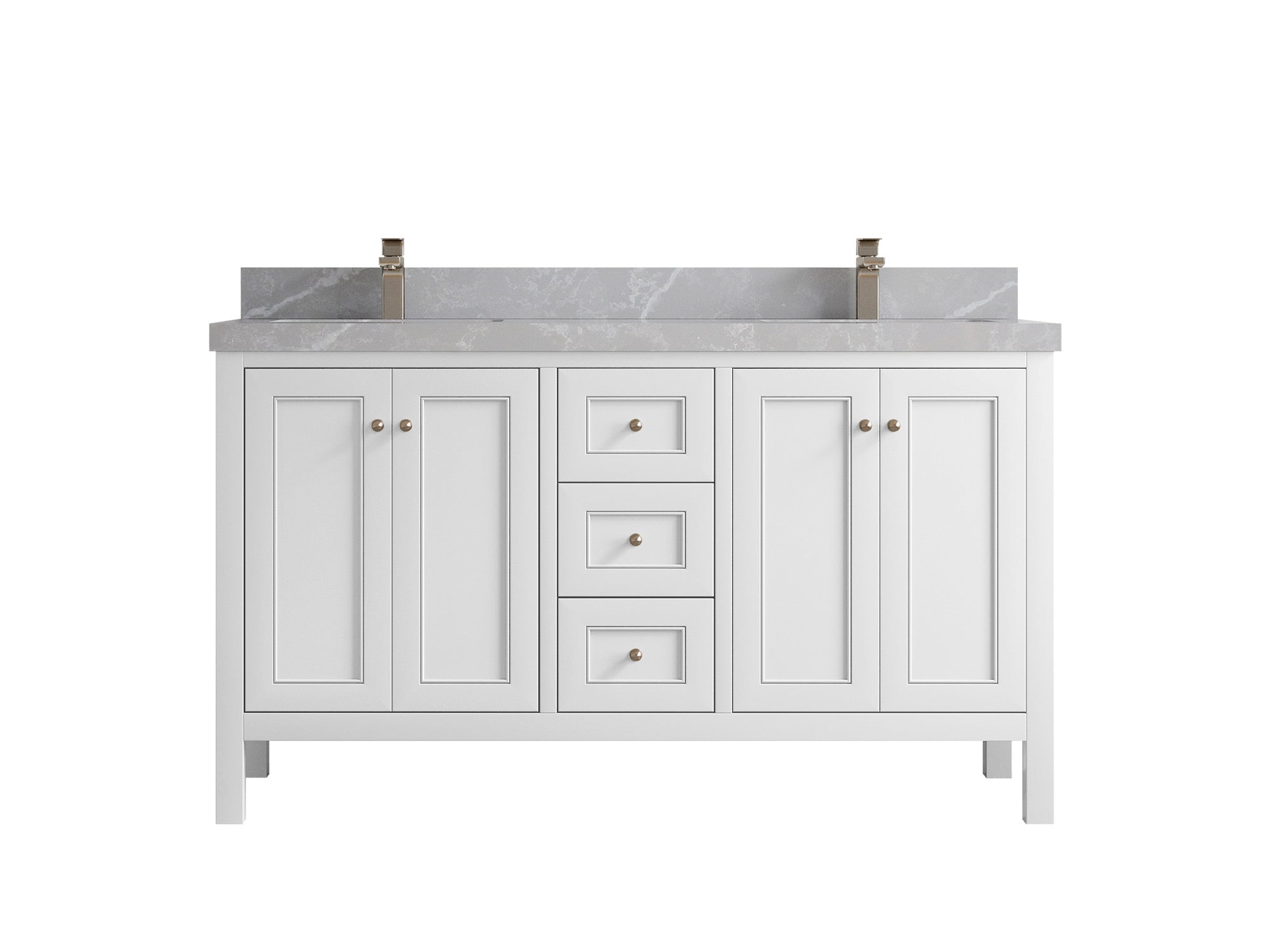 Nashville 60 in. W x 22 in. D Double Sink Bathroom Vanity - Willow Bath and Vanity