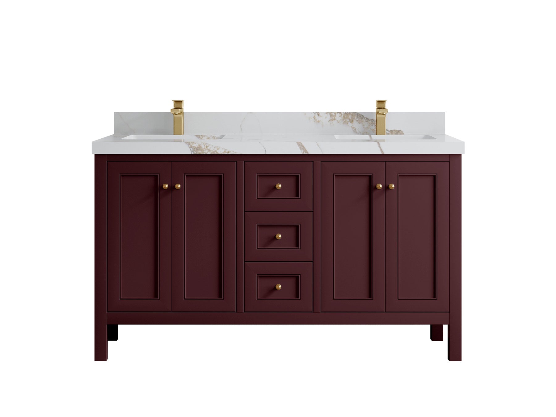 Nashville 60 in. W x 22 in. D Double Sink Bathroom Vanity - Willow Bath and Vanity