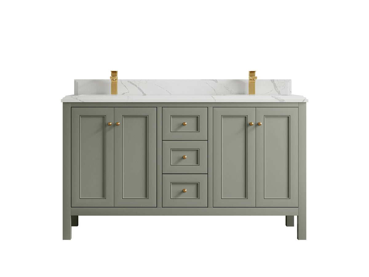 Nashville 60 in. W x 22 in. D Double Sink Bathroom Vanity - Willow Bath and Vanity