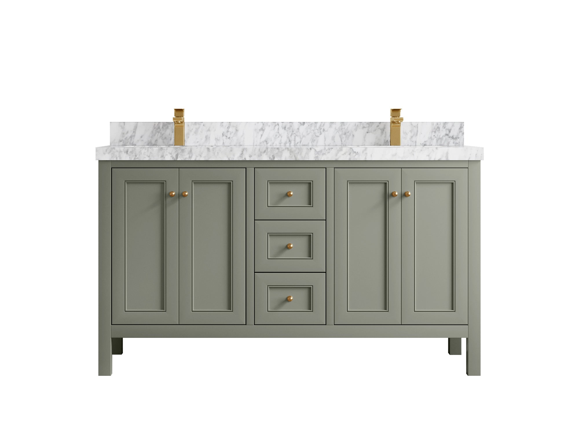 Nashville 60 in. W x 22 in. D Double Sink Bathroom Vanity - Willow Bath and Vanity
