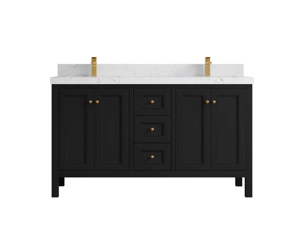 Nashville 60 in. W x 22 in. D Double Sink Bathroom Vanity - Willow Bath and Vanity