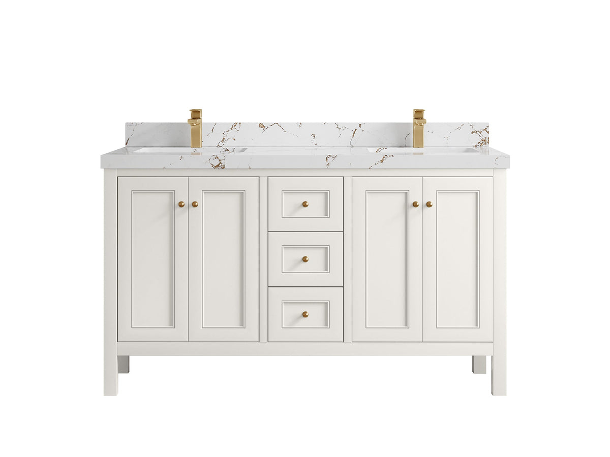 Nashville 60 in. W x 22 in. D Double Sink Bathroom Vanity - Willow Bath and Vanity