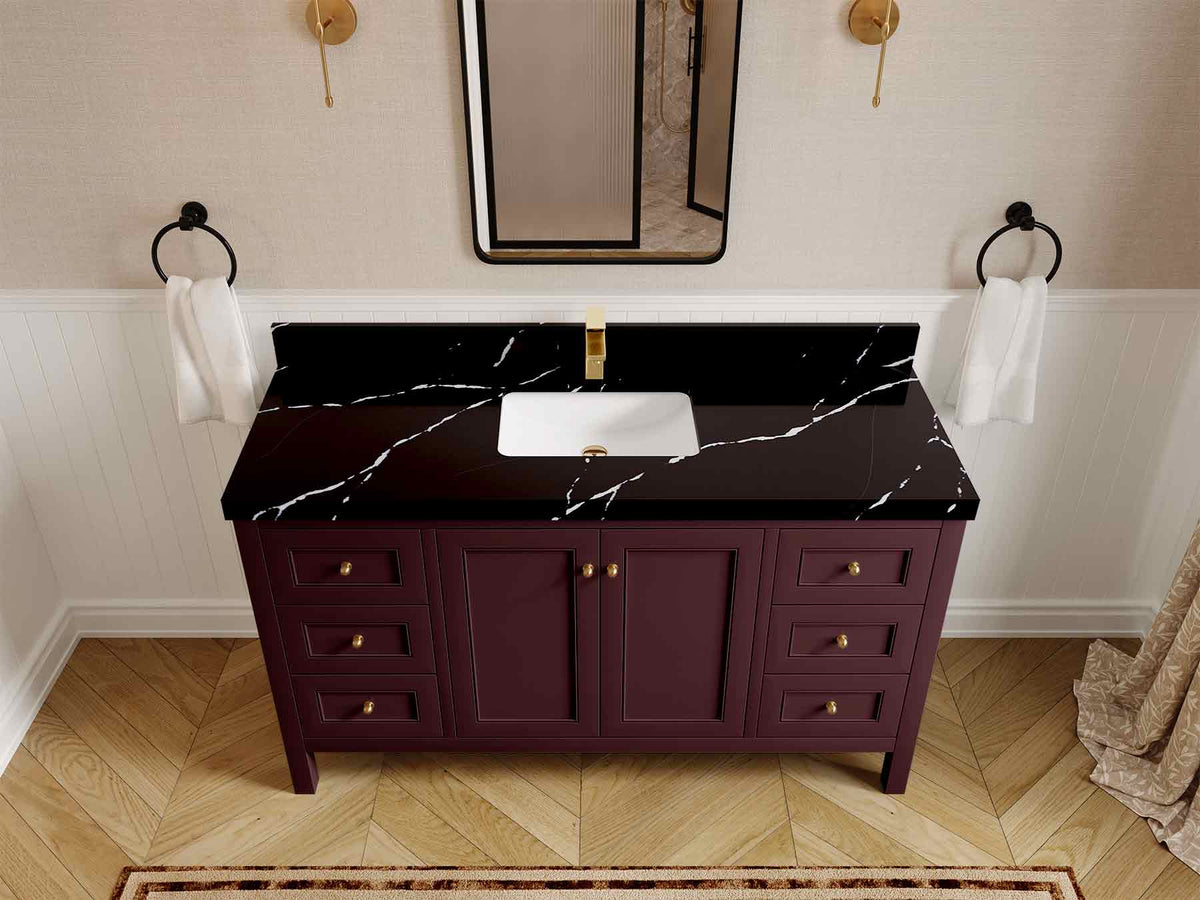 Nashville 60 in. W x 22 in. D Single Sink Bathroom Vanity - Willow Bath and Vanity