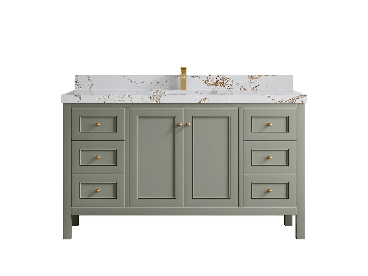 Nashville 60 in. W x 22 in. D Single Sink Bathroom Vanity - Willow Bath and Vanity