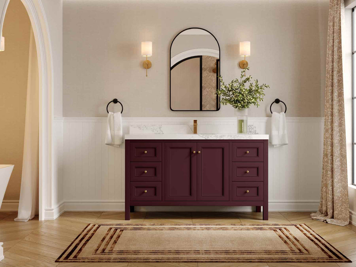 Nashville 60 in. W x 22 in. D Single Sink Bathroom Vanity - Willow Bath and Vanity