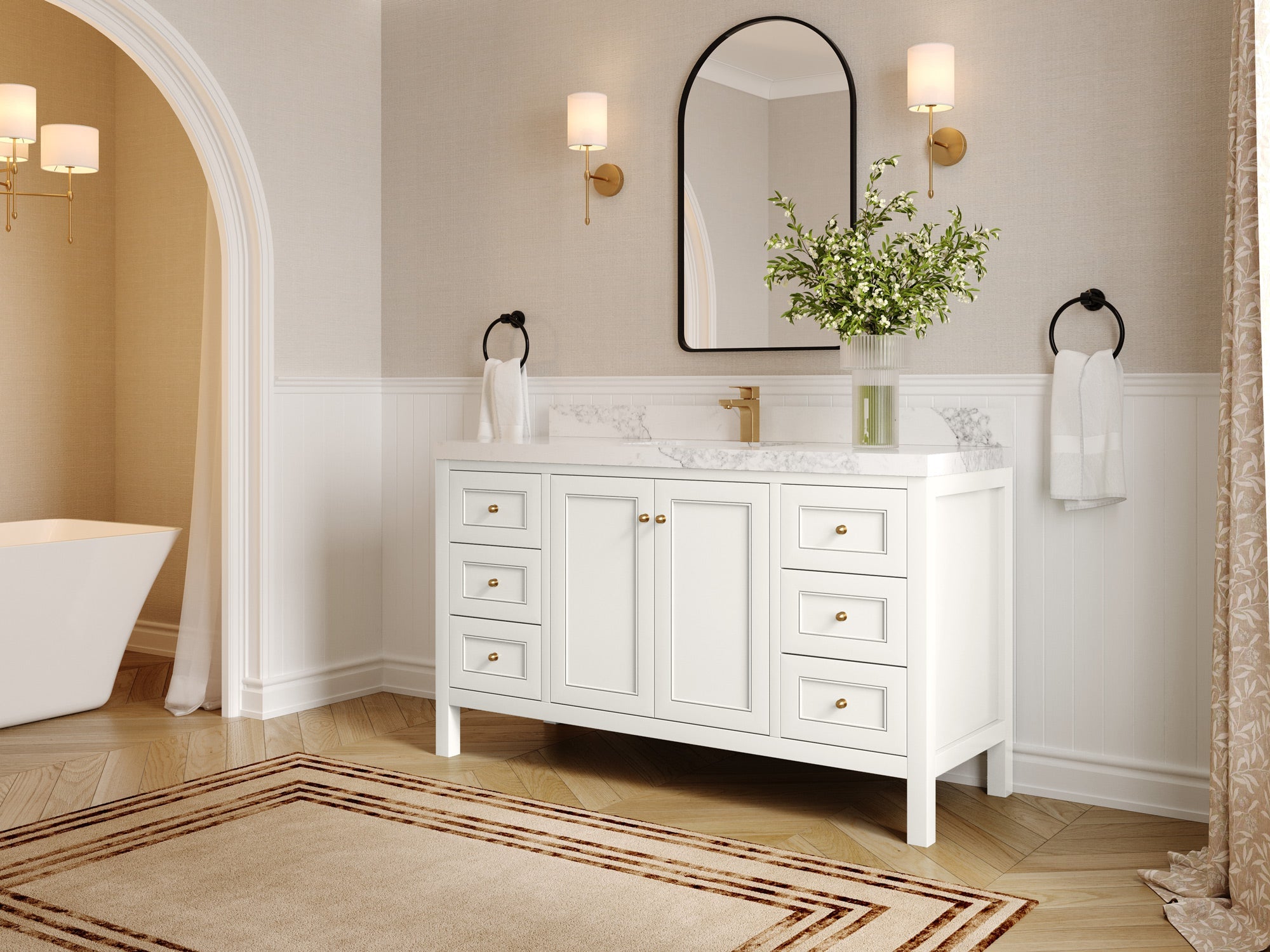 Nashville 60 in. W x 22 in. D Single Sink Bathroom Vanity - Willow Bath and Vanity