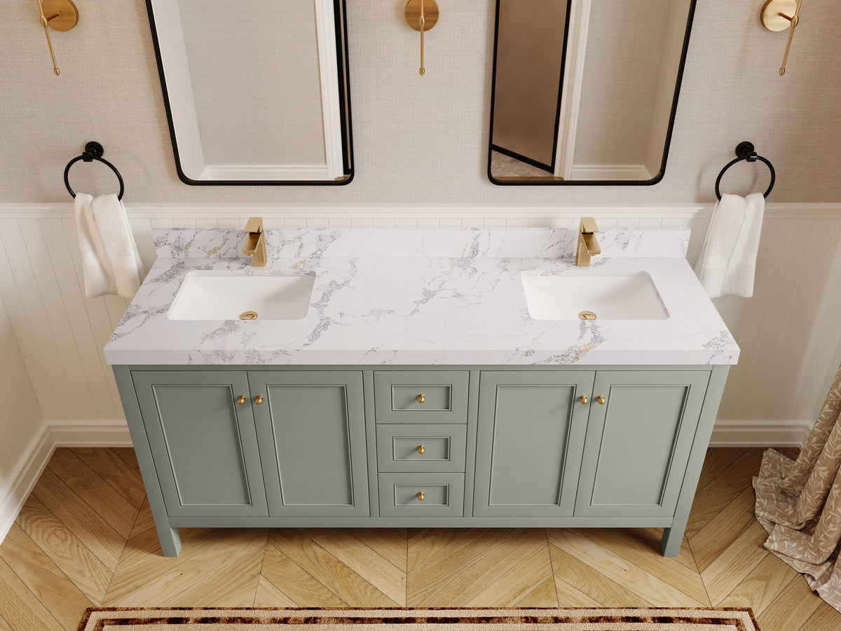 Nashville 72 in. W x 22 in. D Double Sink Bathroom Vanity - Willow Bath and Vanity