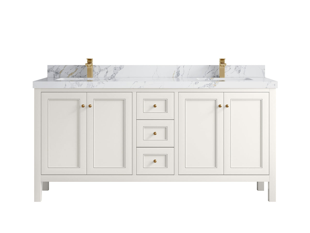 Nashville 72 in. W x 22 in. D Double Sink Bathroom Vanity - Willow Bath and Vanity