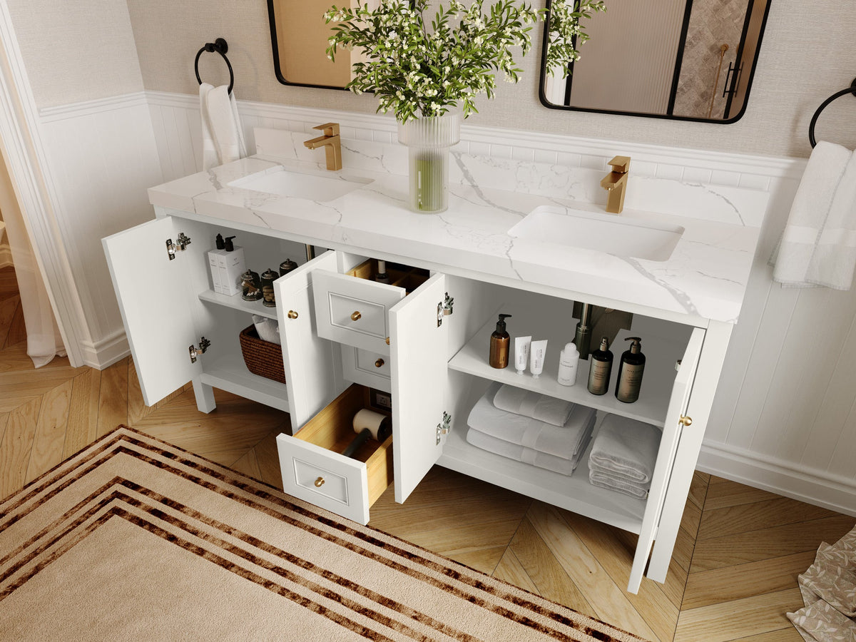 Nashville 72 in. W x 22 in. D Double Sink Bathroom Vanity - Willow Bath and Vanity