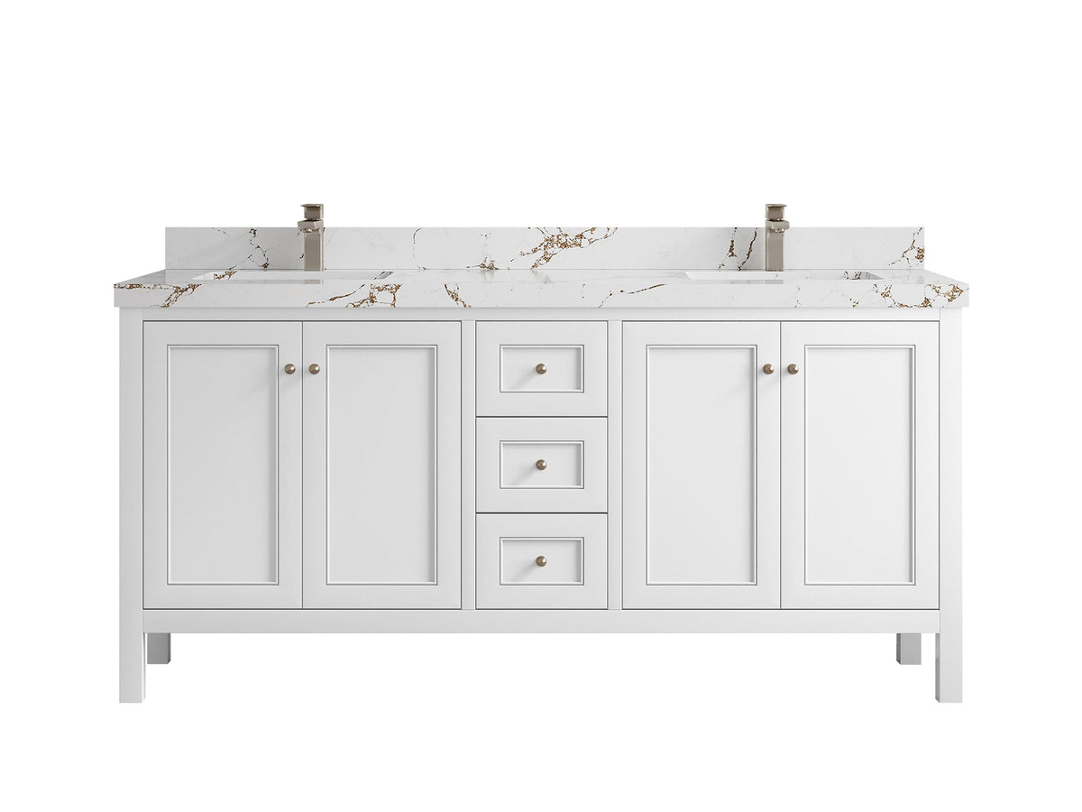Nashville 72 in. W x 22 in. D Double Sink Bathroom Vanity - Willow Bath and Vanity